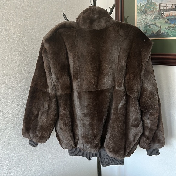 Carole Little Vintage Dyed Sheared Rabbit Jacket Size M - Picture 10 of 14